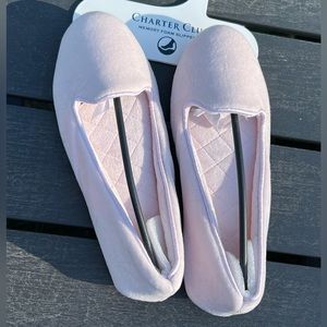 Charter Club Pale Pink Slippers NWT- Size S 5-6